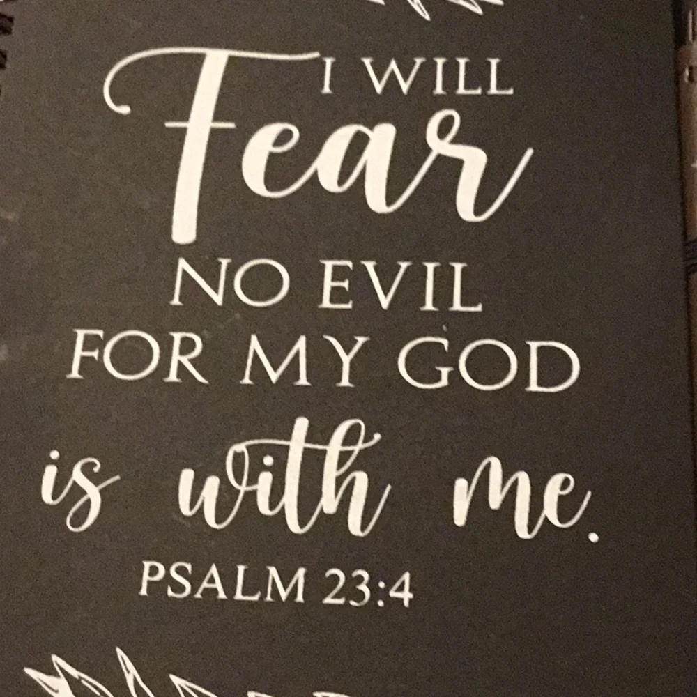 Necklace & Notebook bible verse Inspirational Quote with pen and butterfly